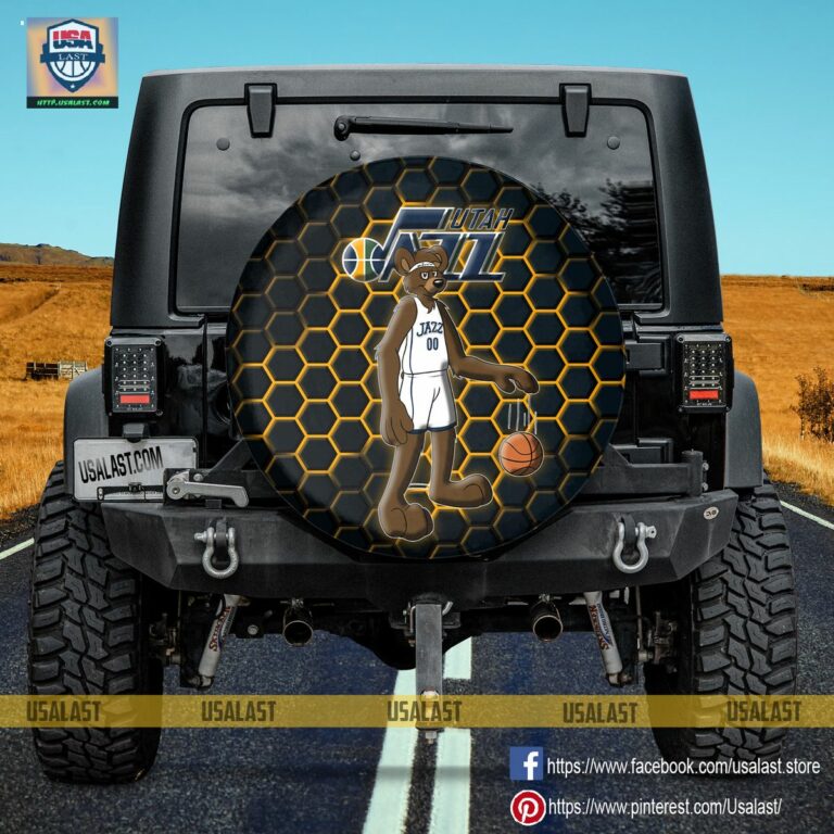 Utah Jazz NBA Mascot Spare Tire Cover - Elegant and sober Pic