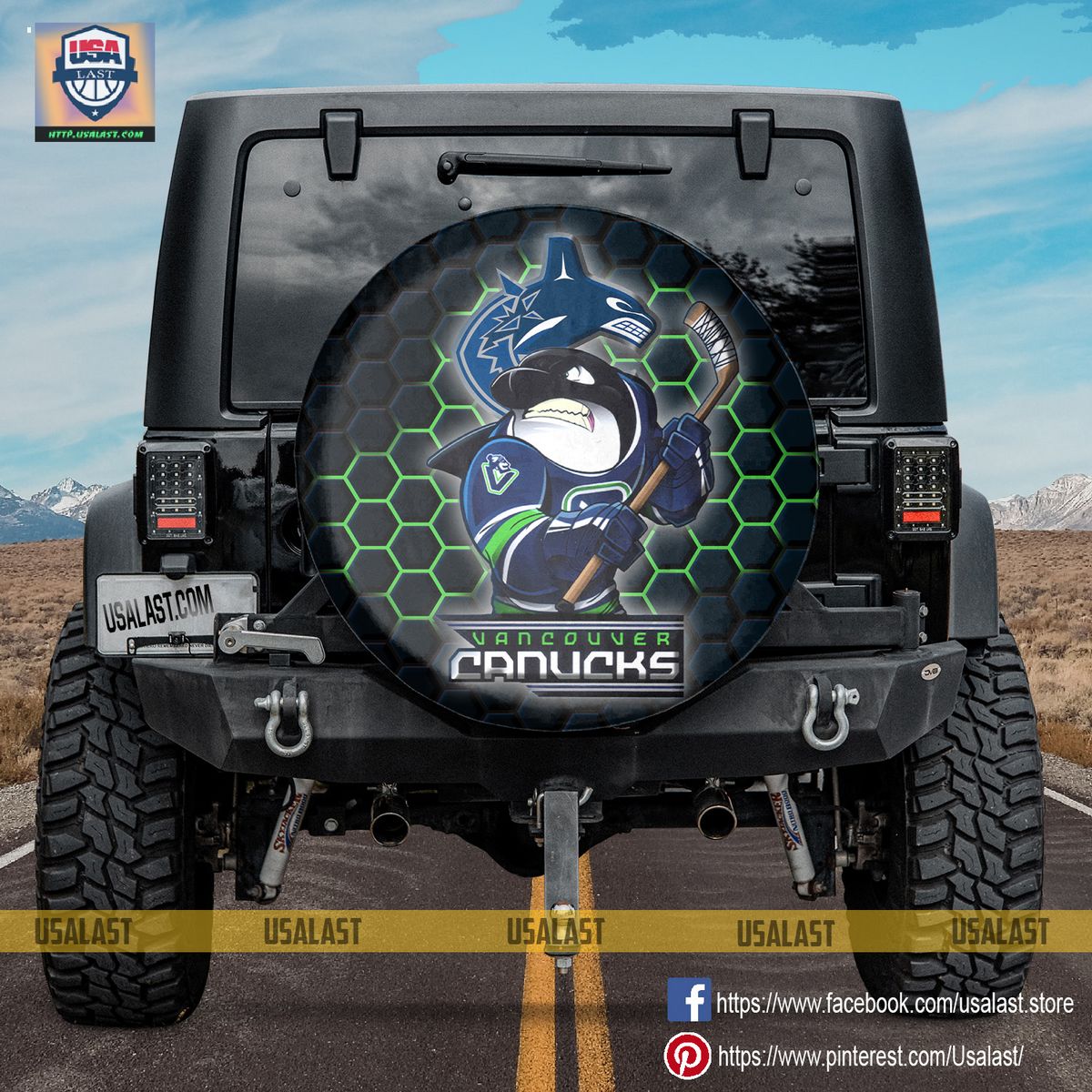 AMAZING Vancouver Canucks NHL Mascot Spare Tire Cover