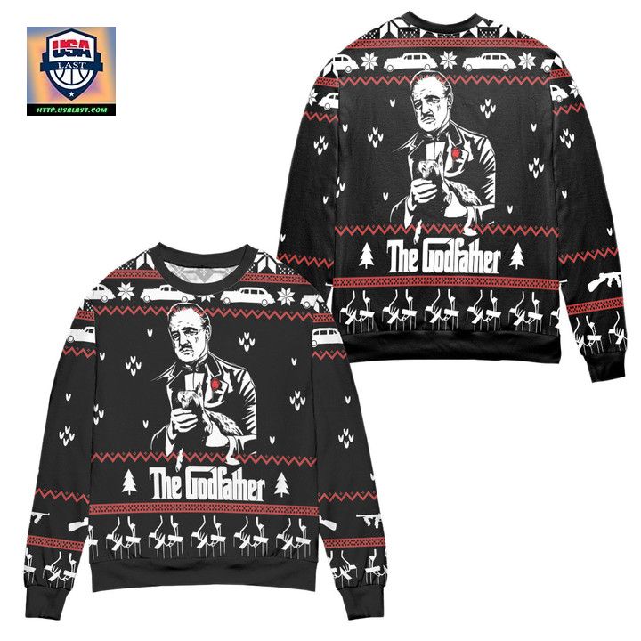 Vito Corleone The Godfather Ugly Christmas Sweater
