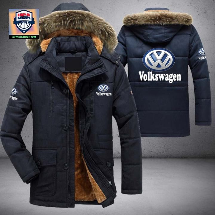 Volkswagen Car Brand Parka Jacket Winter Coat - Radiant and glowing Pic dear