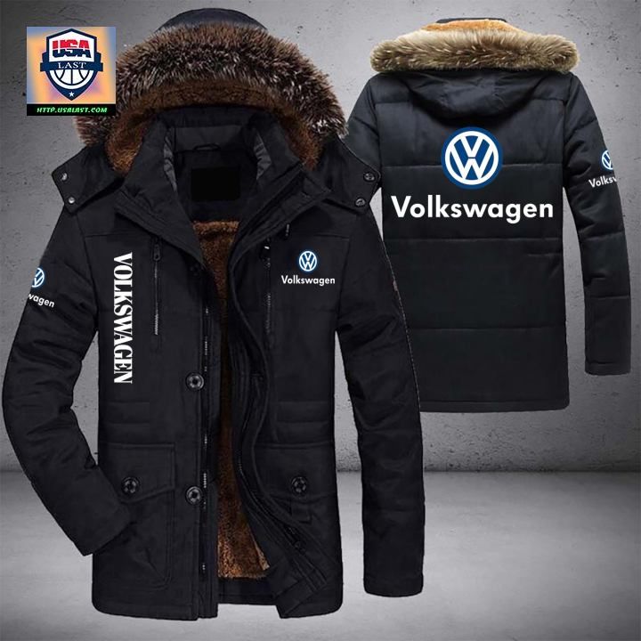 Volkswagen Logo Brand Parka Jacket Winter Coat - Super sober