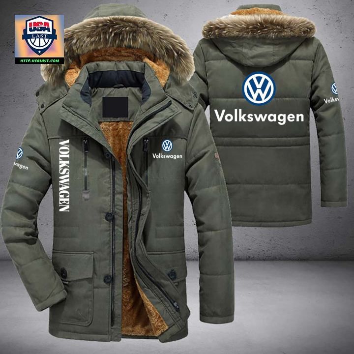Volkswagen Logo Brand Parka Jacket Winter Coat - You look elegant man