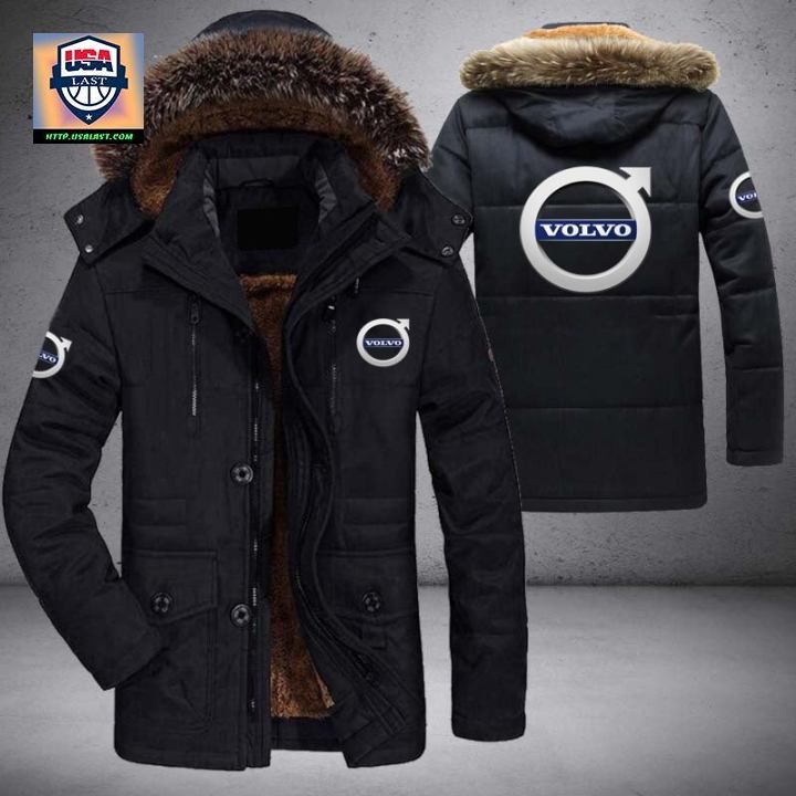 Volvo Logo Brand Parka Jacket Winter Coat