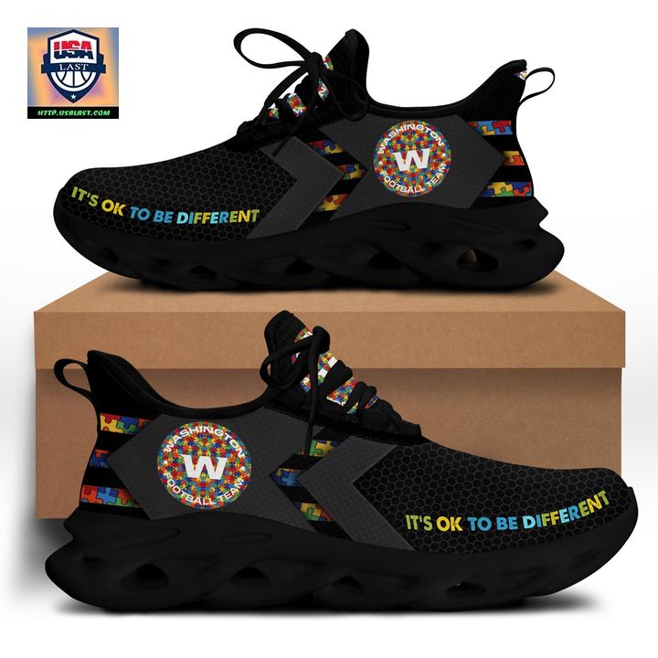 Washington Commanders Autism Awareness It’s Ok To Be Different Max Soul Shoes