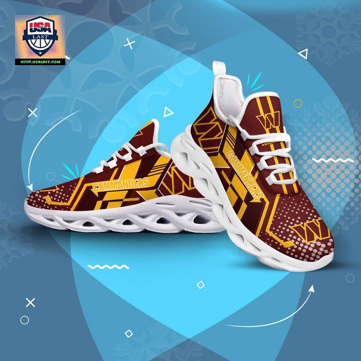 Washington Commanders Personalized Clunky Max Soul Shoes Best Gift For Fans