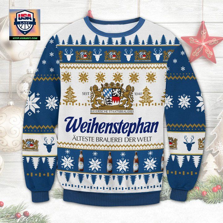 Weihenstephan Beer Ugly Christmas Sweater 2022 - Nice shot bro