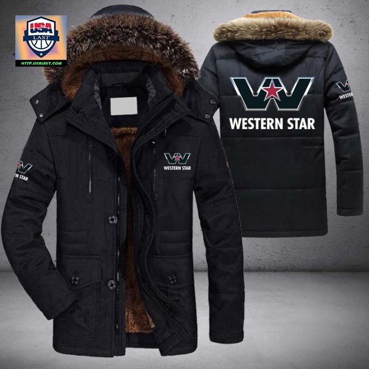 Western Star Logo Brand Parka Jacket Winter Coat - Beauty queen