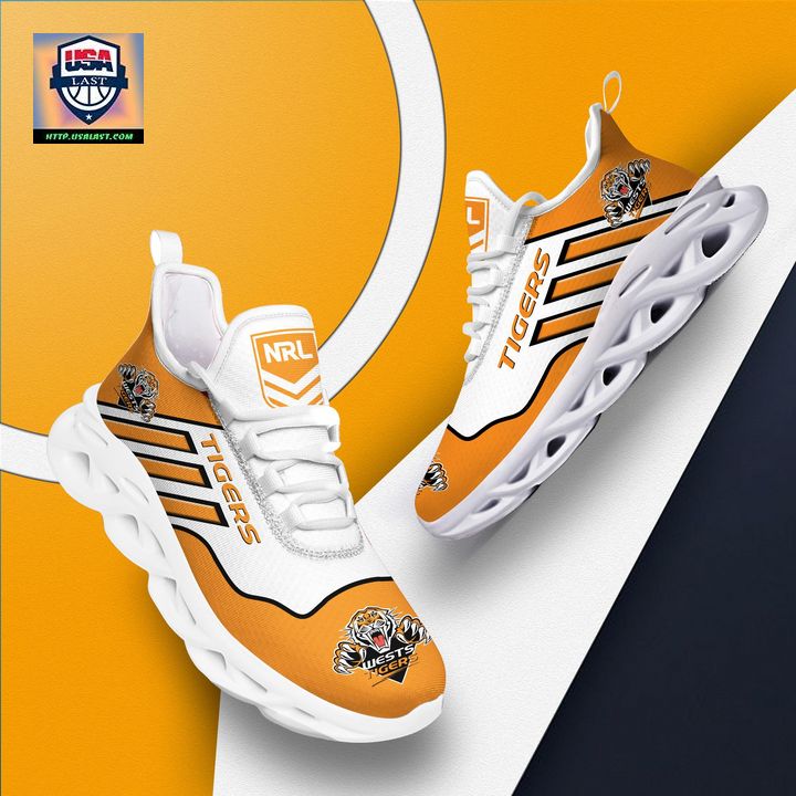 Wests Tigers Personalized Clunky Max Soul Shoes Running Shoes - Stand easy bro